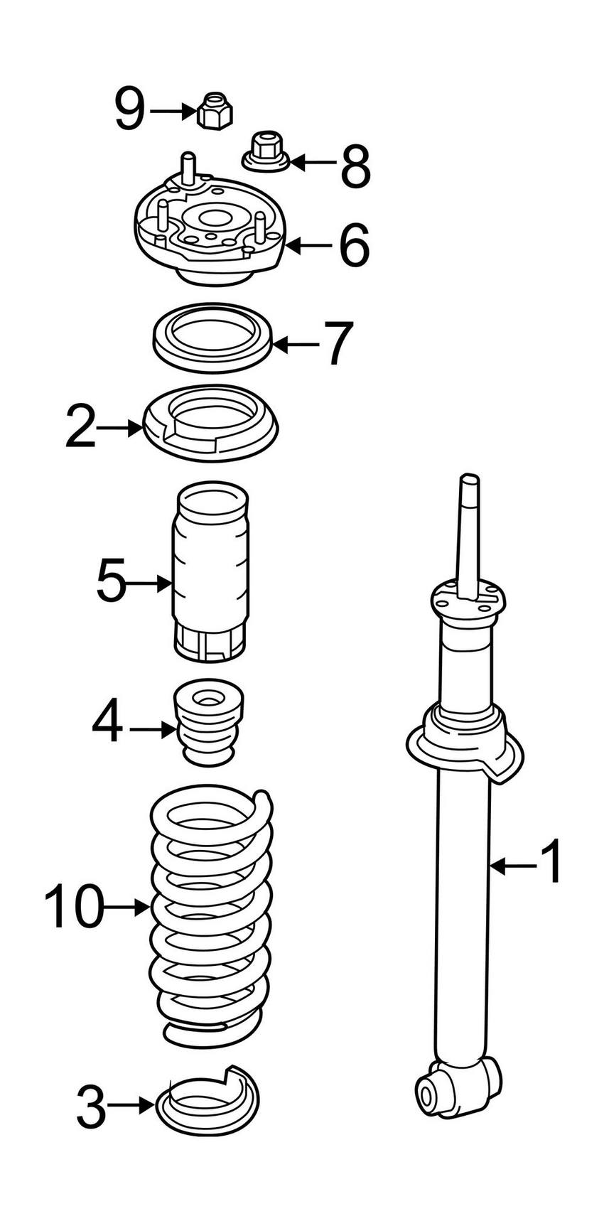 Mercedes Shock Absorber - Rear 2313260600